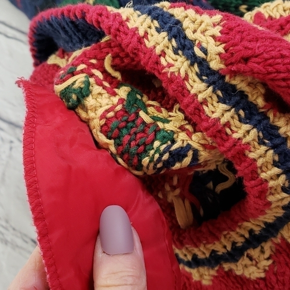 VINTAGE 80s Ashley Hand Knitted Ramie/ Cotton Winter Christmas Sweater EUC - Picture 9 of 12